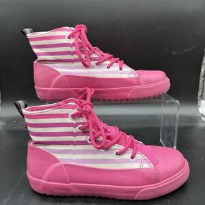 Hunter X Target Pink Canvas Dipped Sneakers Rain Boots Youth Girls Size 3